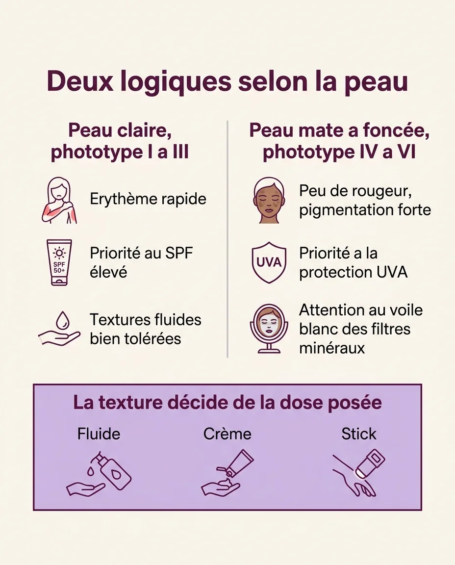 Phototype et texture : ce qui change dans la maniere de se proteger