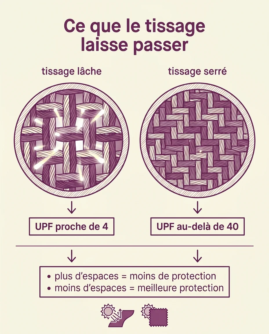 Tissage lâche et tissage serré vus de près